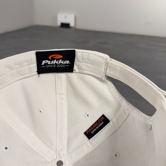 Pukka GolfDC Academy Hat Mens White Adjustable Golf Baseball Cap Embroidered - Picture 6 of 7